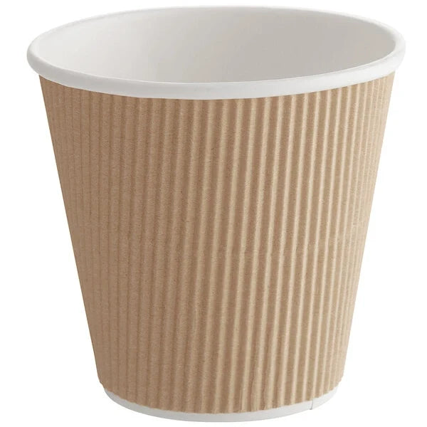 8oz Double Wall Ripple Kraft Paper Hot Cup AP PRKC08