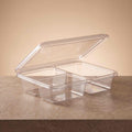 2-piece Black Pp Container 10.5" x 8"- 5 compt 100pcs