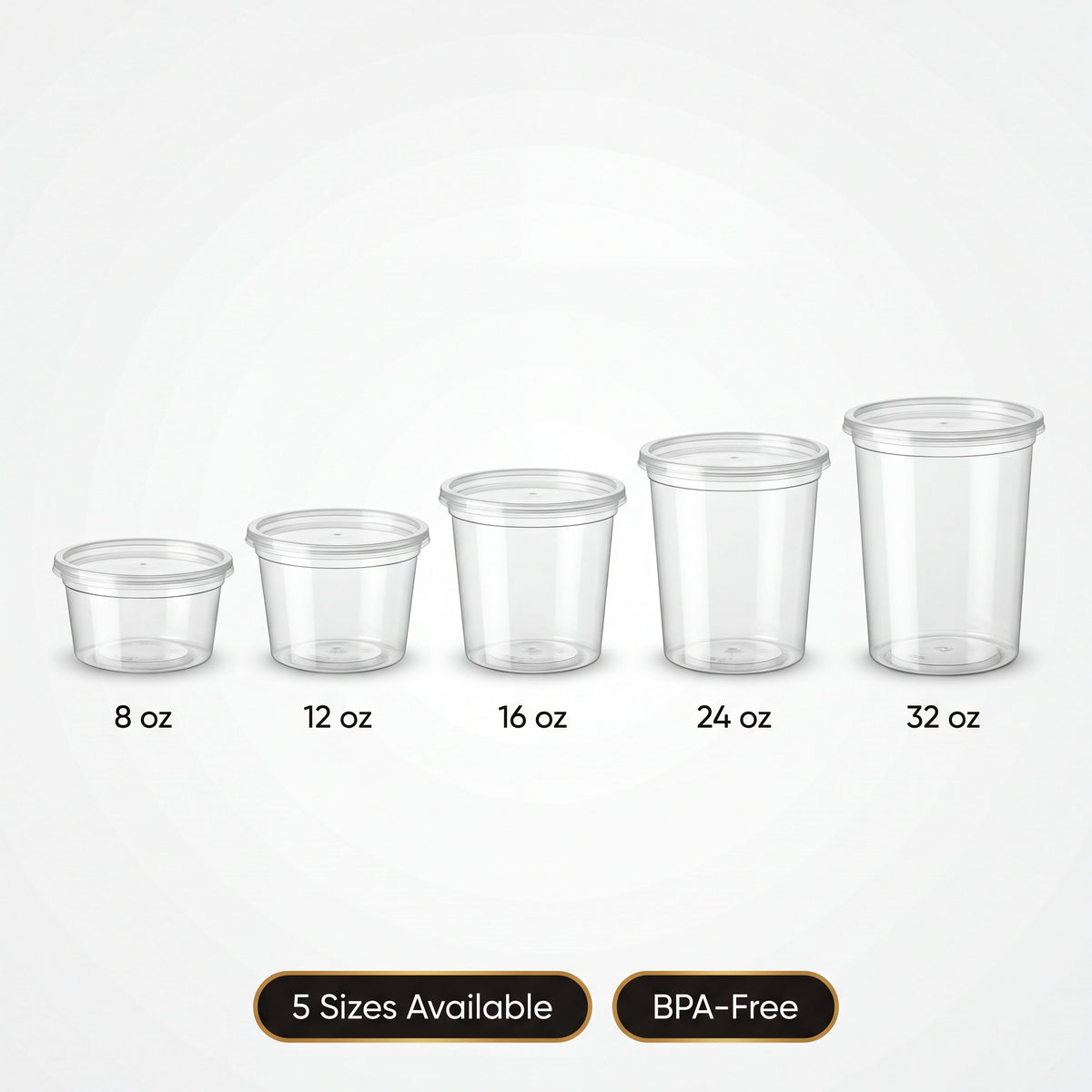 12oz Round Plastic ContainerLH-T12