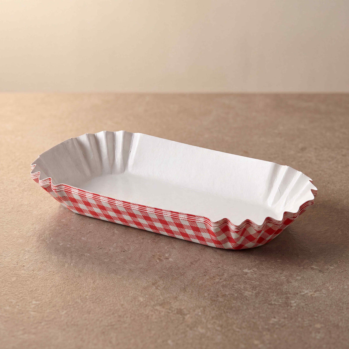 2 LB white/Red Food Tray Ap CY-WRFT20