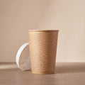 SJ 8oz Double Wall Ripple Kraft Paper Hot Cup AP PRKC08