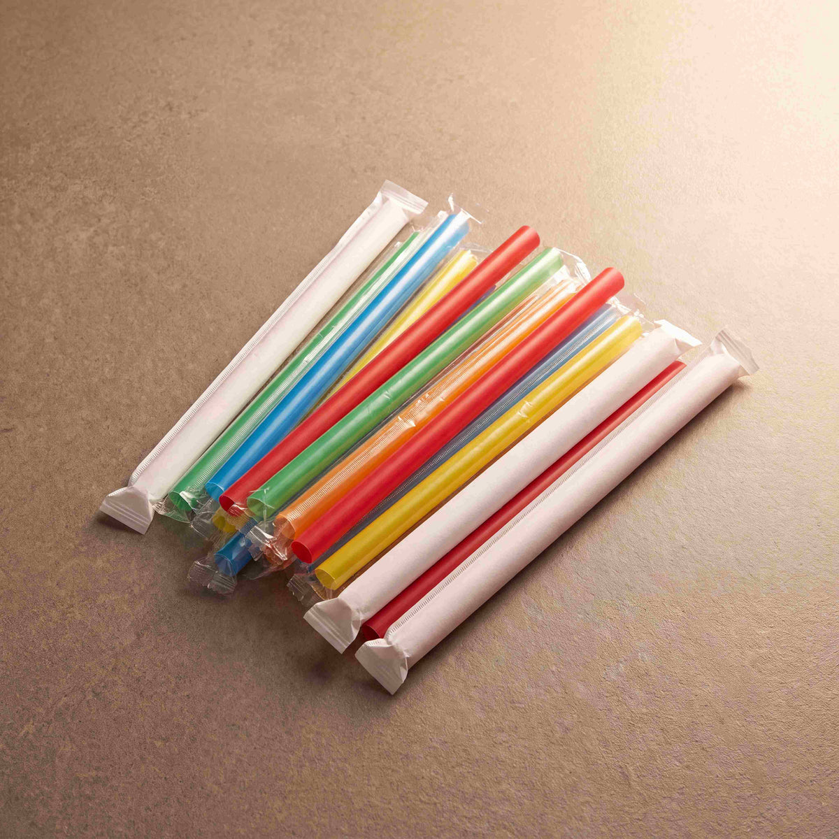 Boba Straws Mixed Colors 9" Poly wrapped GG
